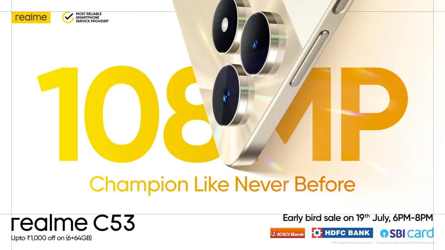 Realme C53 Early Bird Sale: Get ₹1000 Discount On The Affordable Phone With 108MP Camera And 5000mAh Battery