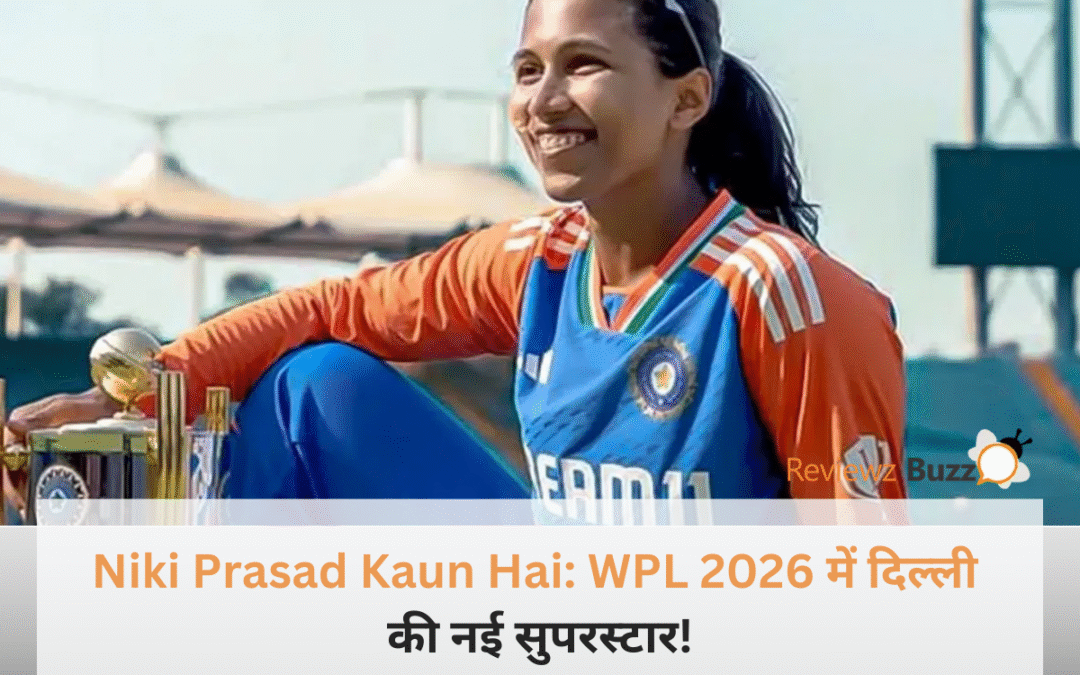 WPL 2026 मैच के दौरान दिल्ली कैपिटल्स की खिलाड़ी निकी प्रसाद बल्लेबाजी करते हुए।