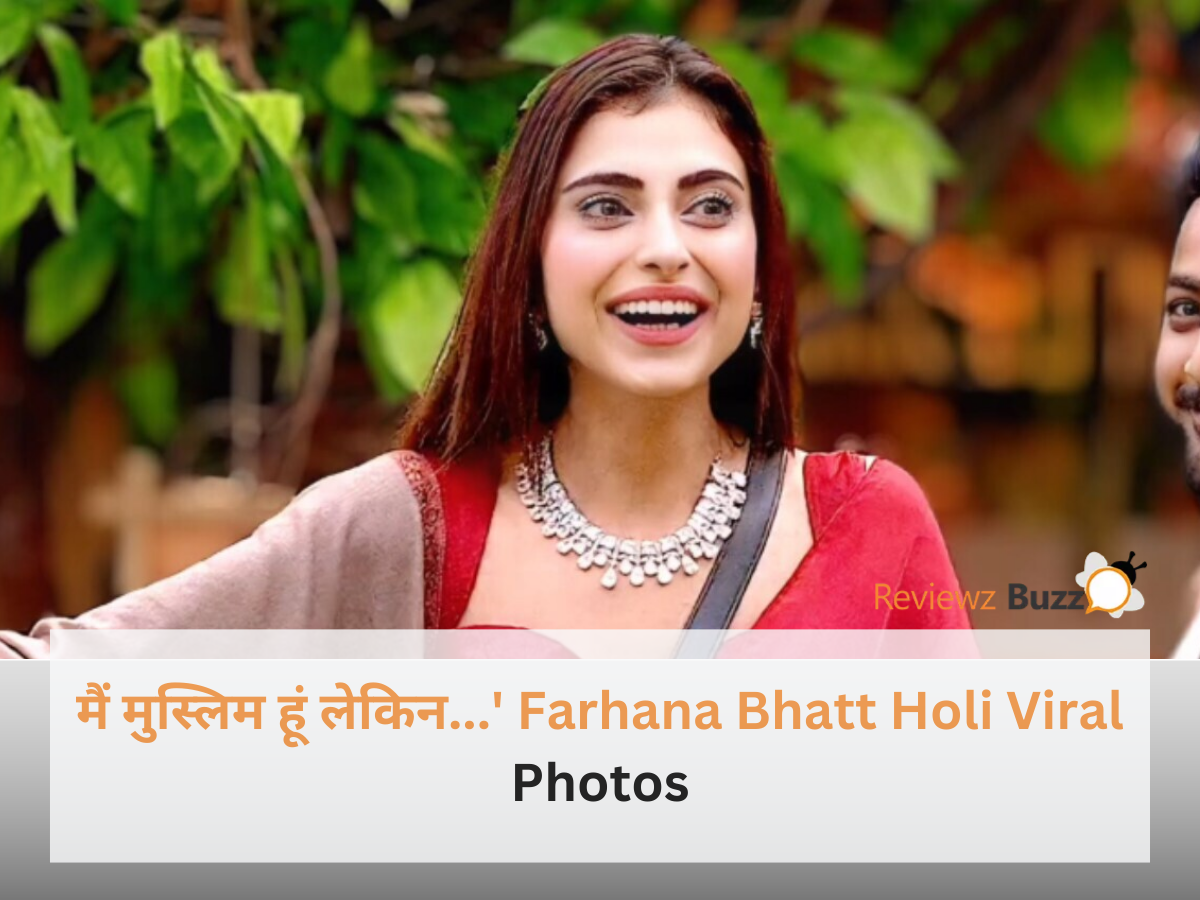 Text: Bigg Boss 19 runner-up Farhana Bhatt celebrating Holi with elderly people in an old age home.