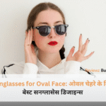 एक स्टाइलिश महिला और पुरुष ओवल फेस शेप पर जंचने वाले ट्रेंडी सनग्लासेस पहने हुए।