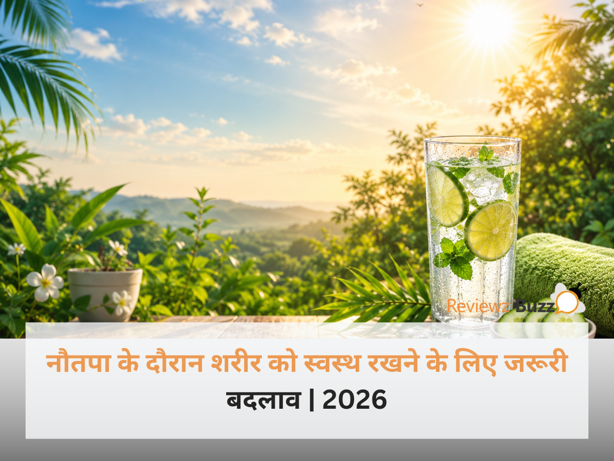 नौतपा की भयंकर गर्मी में हाइड्रेटेड रहने के लिए सत्तू का शरबत, खीरा और ताज़ा नारियल पानी पीता हुआ व्यक्ति।