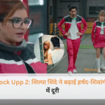 Lock Upp 2 में रोती हुई शिवांगी जोशी और उन्हें दिलासा देते हर्षद चोपड़ा के साथ खड़ी शिल्पा शिंदे।