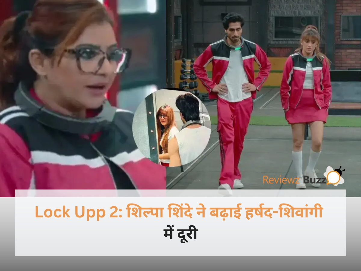 Lock Upp 2 में रोती हुई शिवांगी जोशी और उन्हें दिलासा देते हर्षद चोपड़ा के साथ खड़ी शिल्पा शिंदे।