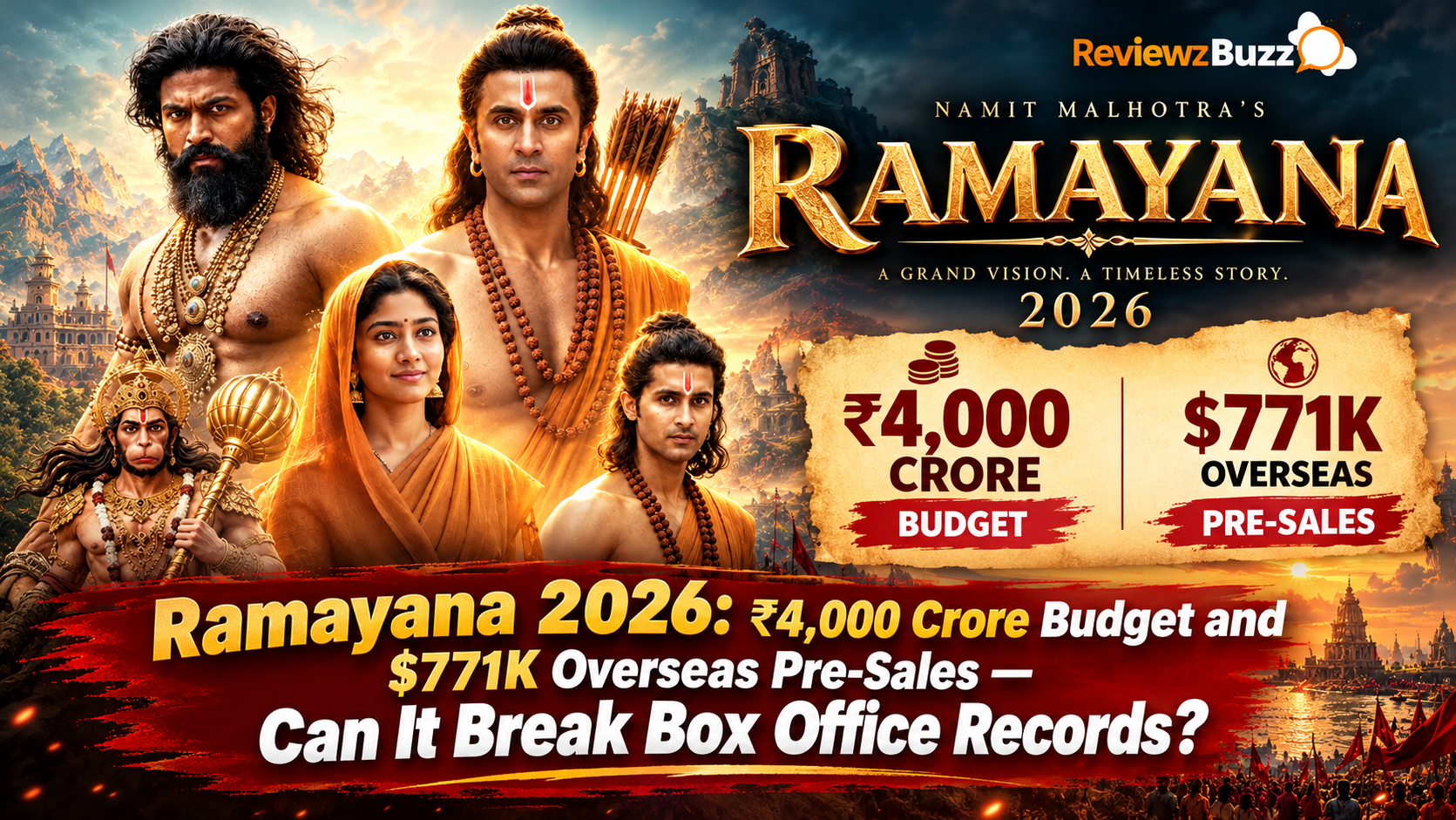 Ramayana 2026 movie budget